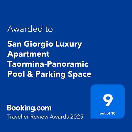 San Giorgio Luxury Apartment Taormina-Panoramic Pool & Parking Space מראה חיצוני תמונה