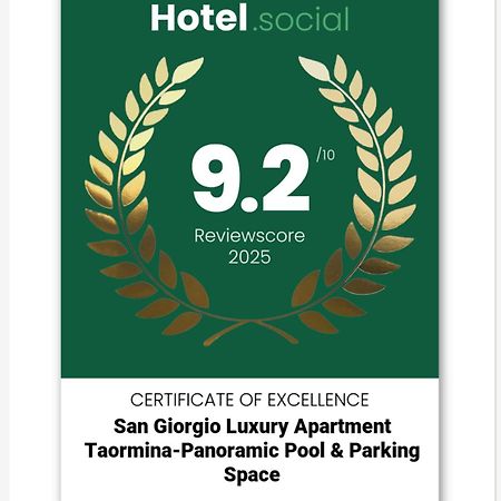 San Giorgio Luxury Apartment Taormina-Panoramic Pool & Parking Space מראה חיצוני תמונה