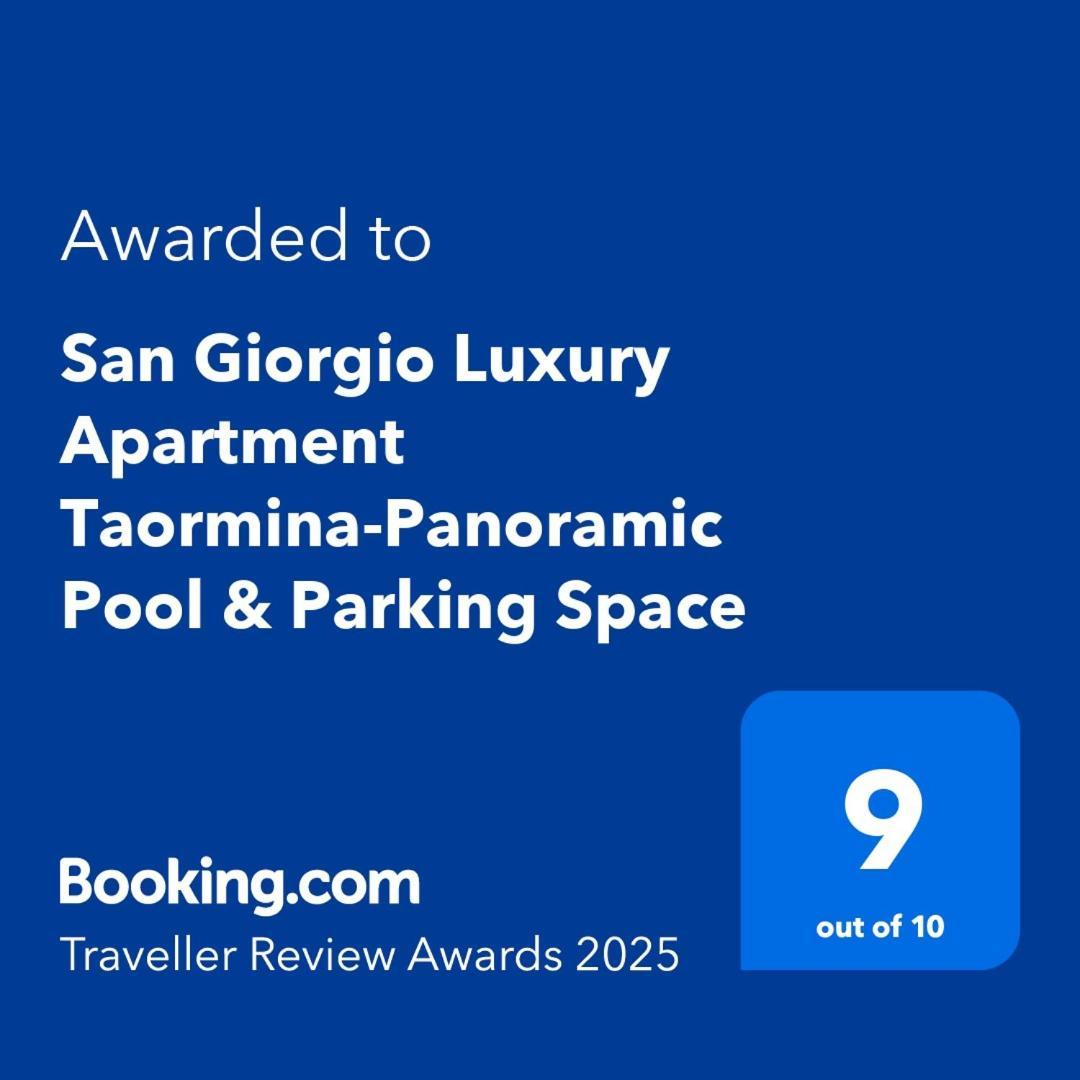 San Giorgio Luxury Apartment Taormina-Panoramic Pool & Parking Space מראה חיצוני תמונה