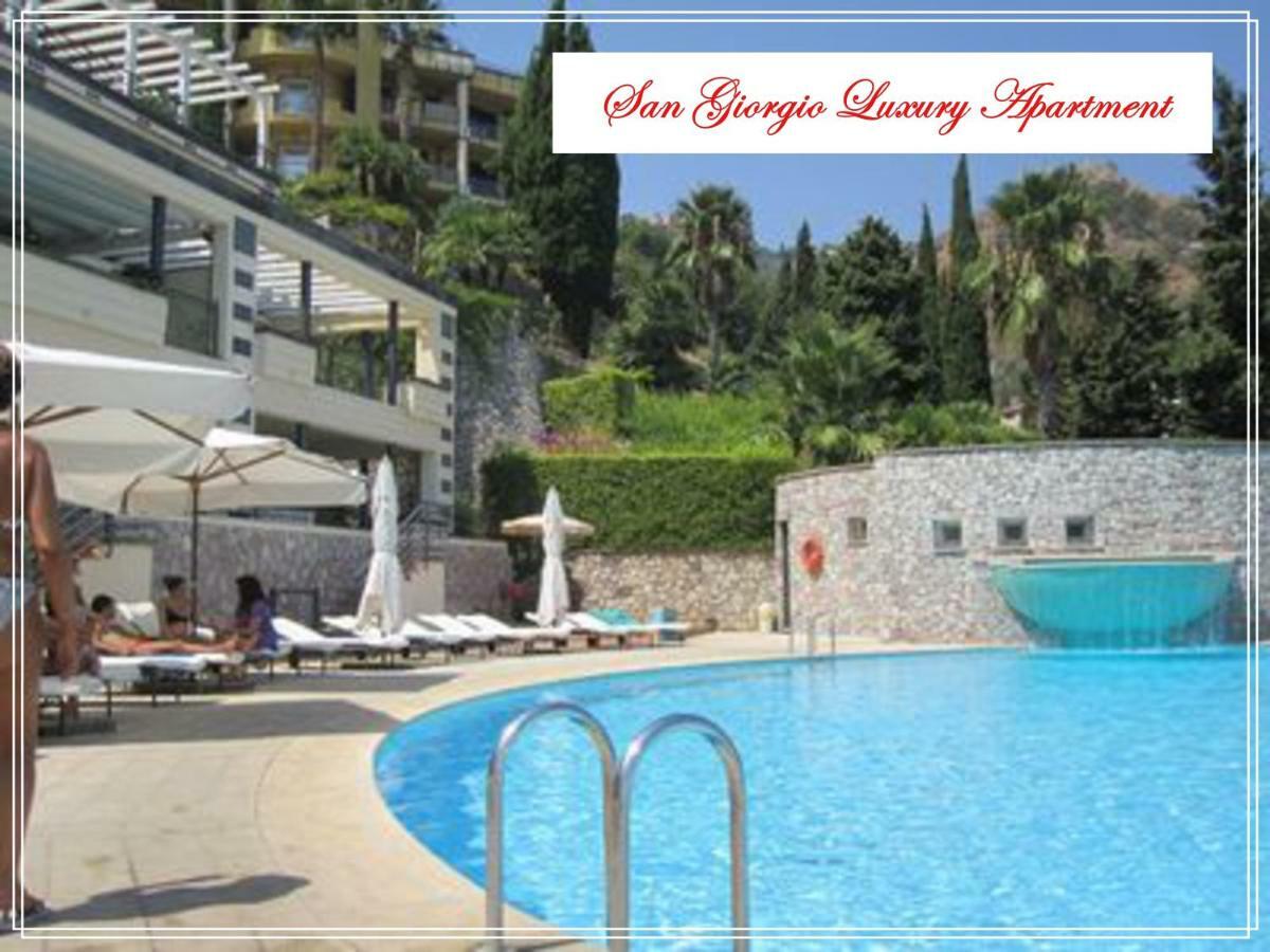 San Giorgio Luxury Apartment Taormina-Panoramic Pool & Parking Space מראה חיצוני תמונה